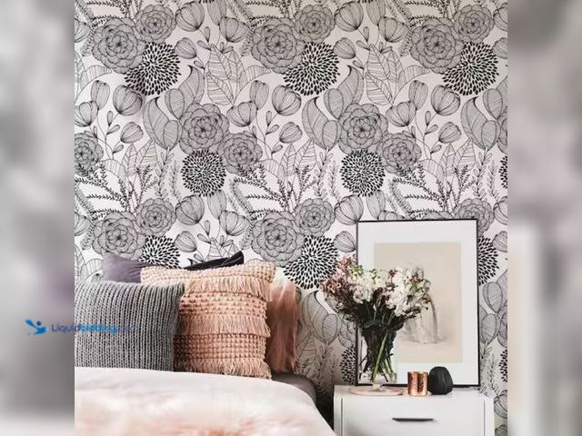 Lot 49-2003640 - Approx. (123) sq. ft. of NuWallpaper Black Vinyl Peel & Stick Repositionable Wallpaper Roll (Covers ...