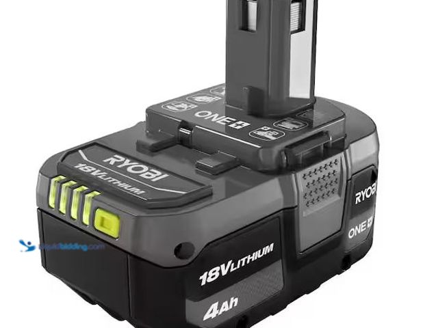 Lot 49-5460370 - RYOBI
ONE+ 18V 4.0 Ah Lithium-Ion Battery Internet # 315039438
Model # PBP005
Store SKU # 1005866...