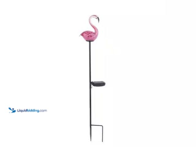 Lot 49-1565891 - Lot of (3) Vigoro Pink Solar Flamingo Garden Stake, Model # 3600802, Unused, Scuffs/scratches.  Ref#...