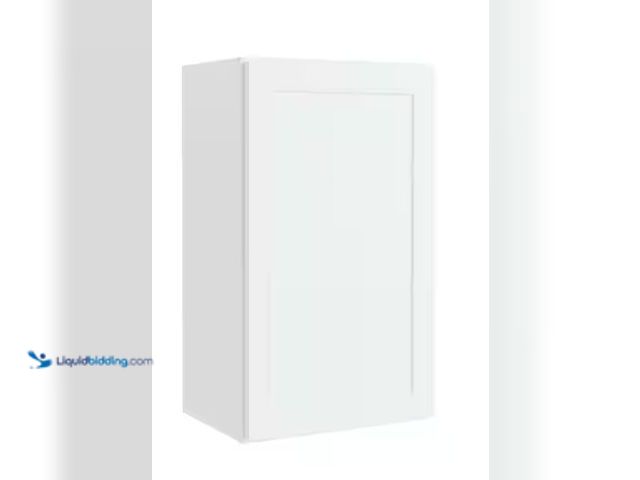 Lot 49-5476890 - Hampton Bay Courtland 18 in. W x 12 in. D x 30 in. H Assembled Shaker Wall Kitchen Cabinet in Polar ...