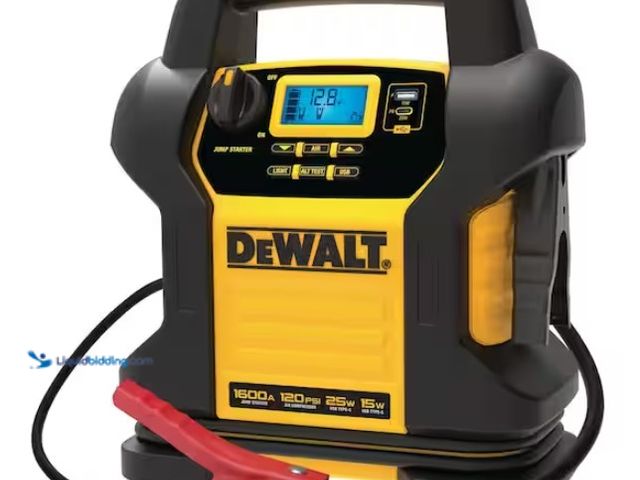 Lot 49-1546843 - DEWALT 1600 Peak Amp Jump Starter with Digital Compressor and USB Power Bank, Model # DXAEJ14, Sligh...