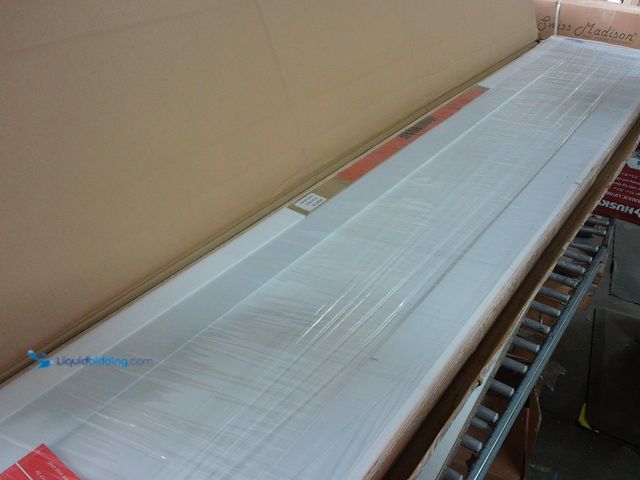 Lot 49-1576769 - ARK DESIGN 14.5in x 96in Solid 1 Lite Panel White Primed Composite MDF Interior Closet Bi-Fold Door,...