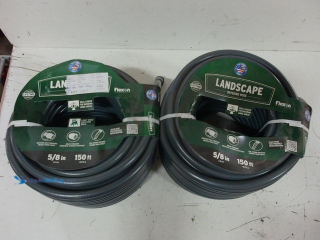 Lot 49-1632141 - Lot of (2) FLEXON Landscape 150-Ft x 5/8" Diameter Watering Hose, Model # SD58150HD, Unused.