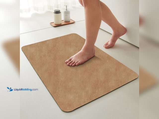 Lot 49-3528317 - Bathroom Mat Quick Dry, Bathroom Rugs Non Slip Washable Thin Absorbent Bath Mat Fits Under Door Bath...