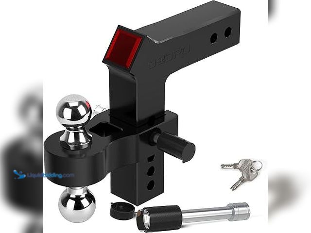 Lot 49-3480520 - oEdRo Adjustable Trailer Hitch Ball Mount/Forged Aluminum Shank, 2.5" Receiver/8" Drop, Combo Tow Ba...