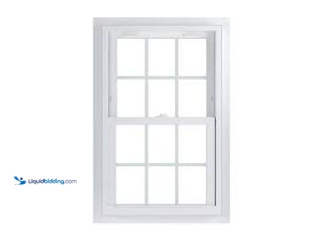 Lot 49-5448909 - American Craftsman 25.75 in. x 40.75 in. 70 Series White Double Hung Low-E Argon Glass Vinyl Fin wit...