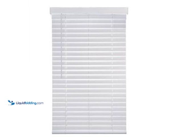Lot 49-1625306 - Lot of (2) Home Decorators Collection White Cordless Faux Wood Blinds for Windows w/ 2 in. Slats-34....