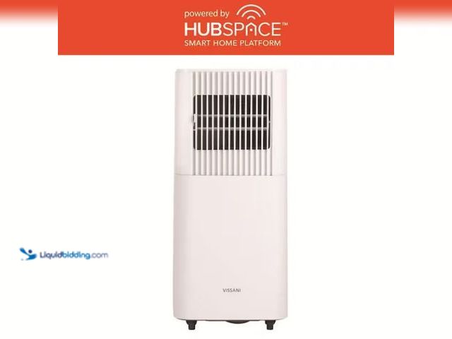 Lot 49-1632151 - Vissani 6,000 (DOE) BTU 115-Volt Portable Air Conditioner Cools 250 sq. ft. with Remote in White, Po...
