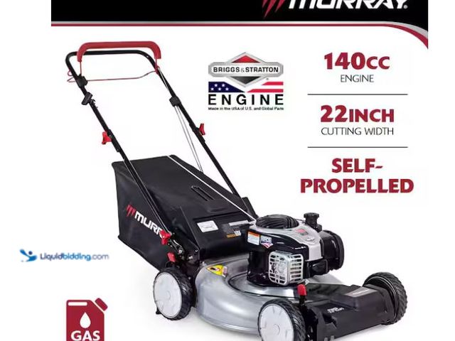 Lot 49-5545557 - 22 in. 140 cc Briggs & Stratton Walk Behind Gas Self-Propelled Lawn Mower with Front Wheel Drive and...