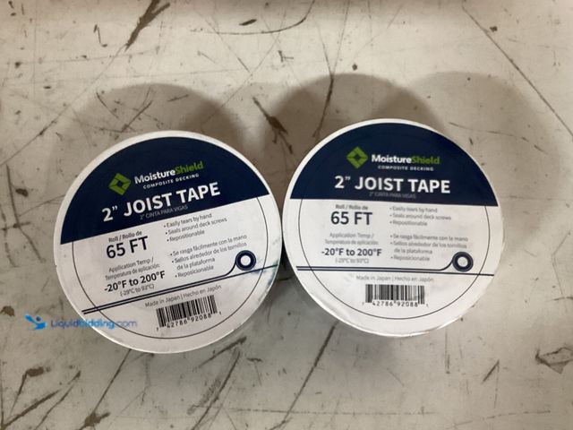 Lot 49-3617606 - 2-Pack: MoistureShield 2 in. x 65 ft. Polyethylene Acrylic Joist Tape - Unused Model # 726626  Ref#B...