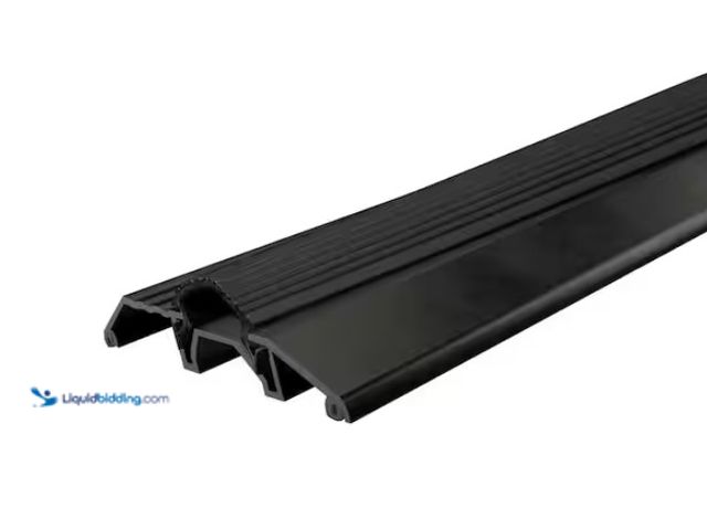 Lot 49-3471609 - (2) Frost King 3-3/4 in. x 3/4 in. x 36 in. Matte Black Anodized Alum/Vinyl Low Profile Threshold, M...