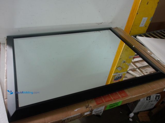 Lot 49-3600298 - Black 40in x 30in Horizontal Bathroom Over Sink Wall Mirror Model #D-RA10076B, Unused  Ref#CRS0209