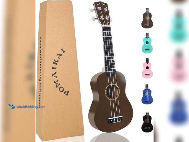 Lot 49-1576784 - POMAIKAI Ukulele 21" Beginner Starter Wood Ukele Hawaiian Guitar Soprano Ukelele Musical Instruments...