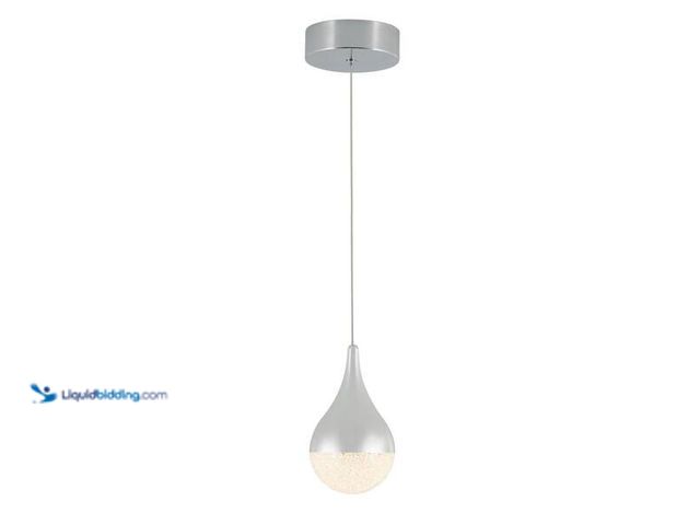 Lot 49-5452792 - Artika
Glitzer 6.5-Watt 1 Light Chrome Modern Integrated LED Mini Pendant Light Fixture for Kitchen...