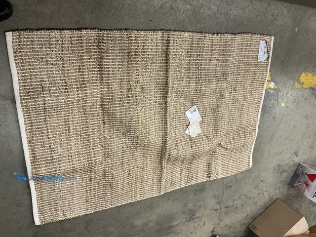 Lot 49-5581926 - Jute handwoven Natural Area Rug 6" x 14" Natural Ivory Unused