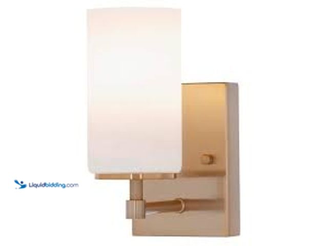 Lot 49-5407599 - Generation Lighting Alturas 4.375 in. Satin Brass Modern Contemporary Wall Sconce Vanity Light with ...
