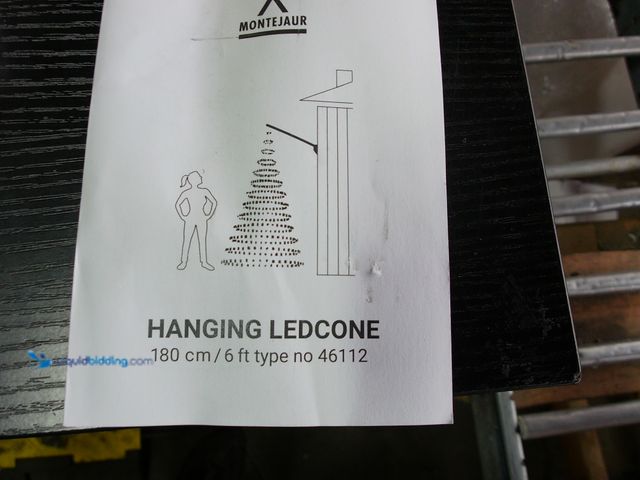 Lot 49-1542687 - Hanging LED Christmas Cone Tree, Unused, Unable to test.  Ref#HOL1113