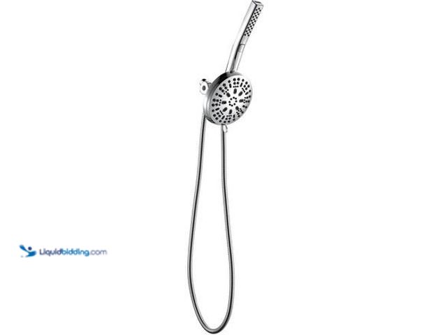 Lot 49-5546852 - Glacier Bay Massaging 8-Spray Wall-Mounted Dual Fixed and Handheld Shower Head in Chrome with Hair W...