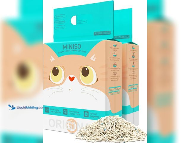 Lot 49-5539988 - Qty: 2 - MINISO Clumping Cat Litter, Tofu+Bentonite+Cassava, Odor Control, Rapid Clumping, Water Abs...