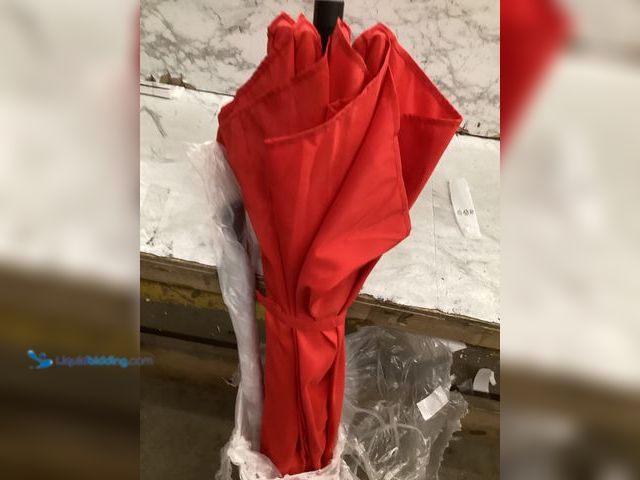 Lot 49-5542695 - Red Outdoor Table Umbrella Unused. NO BASE