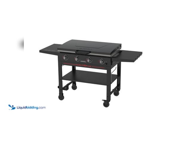 Lot 49-5406273 - Nex grill Daytona 4-Burner Propane Gas Griddle with Lid in Black, Model # 720-1116, Used, Scuffs/Scr...
