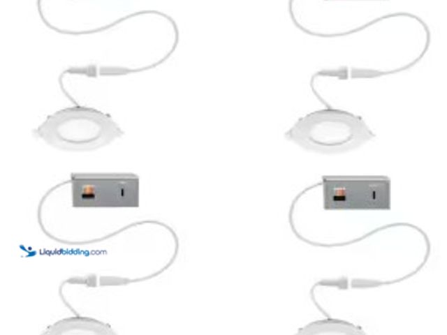 Lot 49-2025650 - (4-Pack) Commercial Electric 3 in. Canless Integrated LED Recessed Light Trim 550 Lumens Adjustable ...