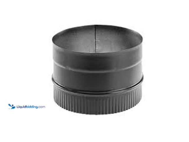 Lot 49-5483775 - QTY 2 - DuraVent DuraBlack Stove Pipe 6in. Diameter Stovetop Adapter. Model # 6DBK-AD. Unused