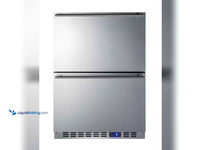 Lot 49-1533231 - Summit Appliance 3.5 cu. ft. Upright Freezer in Stainless Steel, Drawer Style Model # SCFF532DSS, Ne...