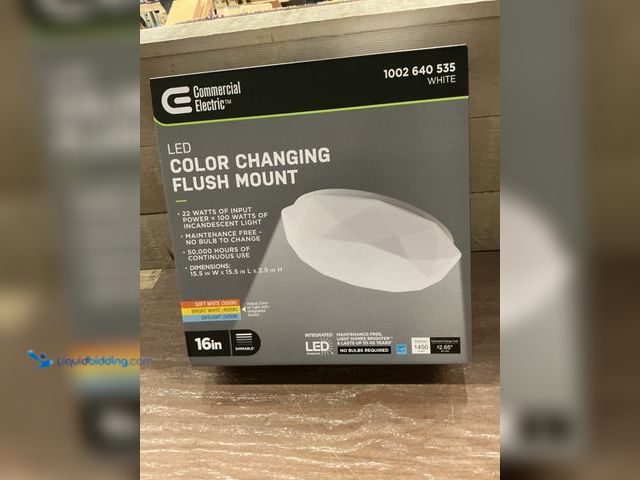 Lot 49-5464115 - Commercial Electric 16in Diamond Shape Entryway LED Flush Mount Ceiling Light New