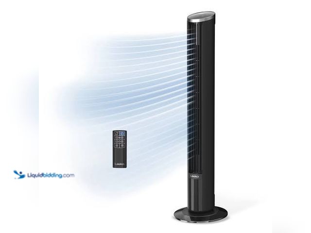 Lot 49-5542817 - Lasko 42” Oscillating 12-Speed DC Tower Fan with Remote Unused