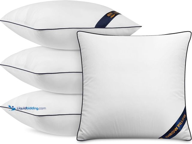 Lot 49-3528274 - Utopia Bedding Throw Pillow Inserts (Pack of 4, White), 20 x 20 Inches Decorative Indoor Pillows for...