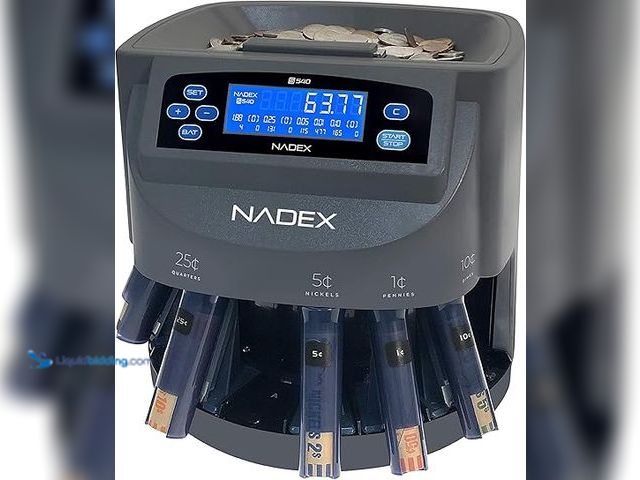 Lot 49-3610804 - Nadex S540 Pro | Coin Counter, Sorter, and Wrapper | Sorts up to 300 Coins Per Minute | Comes with 4...