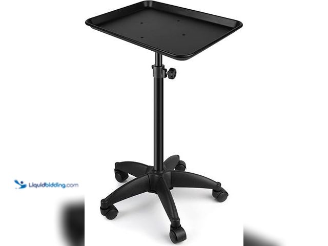 Lot 49-5438058 - Salon Tray on Wheels, Adjustable Height Salon Rolling Tray Cart, Sturdy Hairstylist Color Tattoo Tra...