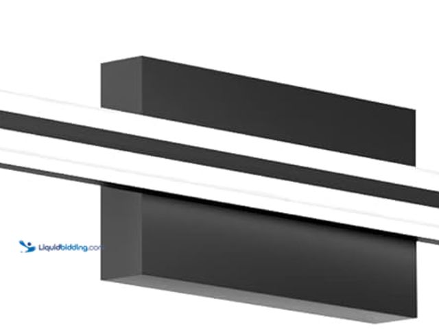 Lot 49-5416059 - SOLFART Bathroom Vanity Lights Over Mirror 25W Dimmable LED Lights for Bathroom Matte Black 40 Inch ...