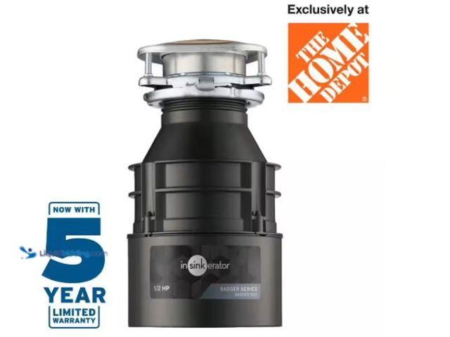 Lot 49-1516652 - InSinkErator Badger 500, 1/2 HP Continuous Feed Kitchen Garbage Disposal, Badger Series, Model # BAD...