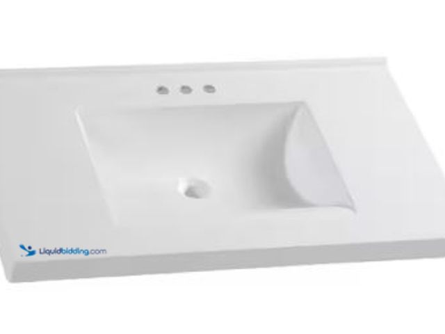 Lot 49-1517058 - Glacier Bay
37 in. W x 22 in. D Cultured Marble White Rectangular Single Sink Vanity Top in White, ...