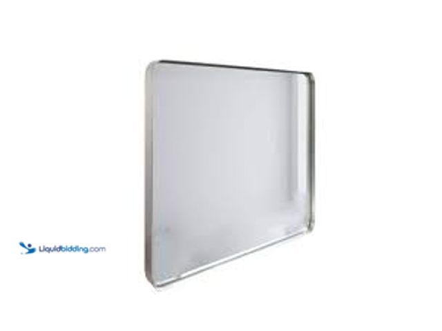 Lot 49-3527693 - EEN ANDRO TAKIANG INC 30 in. W x 20 in. H Brushed Silver Rectangular Metal Frame Wall Mounted Bathro...
