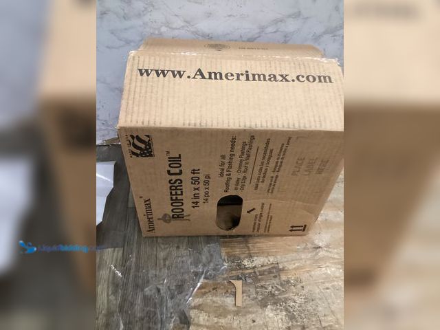 Lot 49-5448904 - Amerimax Home Products 14 in. x 50 ft. Black over White Aluminum Trim Coil. Model # 691143533. Unuse...