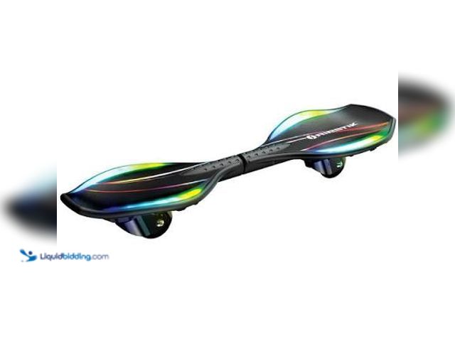 Lot 49-5553142 - Razor Black Label Ripstik Ripster Light-up, Caster Skateboard with Multi-Color Lights, for Child 8+ ...