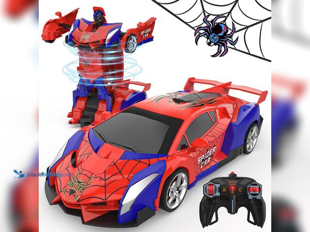 Lot 49-3565490 - QTY 2 - BLUEJAY Transform Rc Cars for Boys 4-7 8-12, 2.4Ghz Remote Control Car 1:18 Scale Transformi...