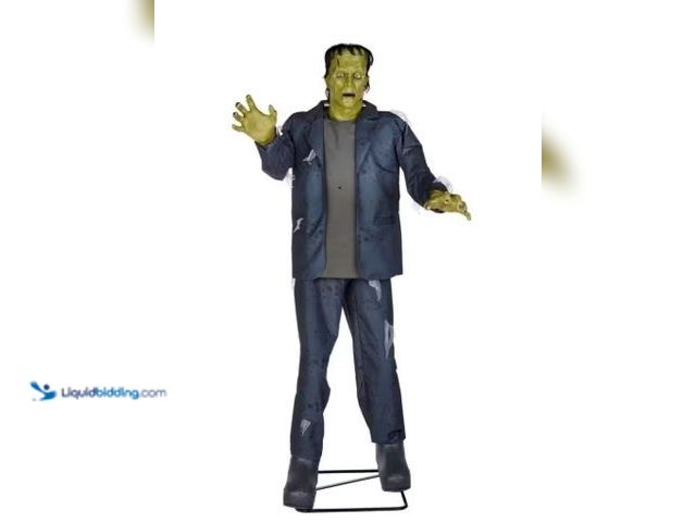 Lot 49-1527189 - Universal 7 ft. Animated LED Frankenstein's Monster, Model # 24SV24290, Unused, Unable to Test.   Re...