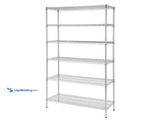 Lot 49-5448657 - HDX 6-Tier Commercial Grade Heavy Duty Steel Wire Shelving Unit in Chrome (48 in. W x 72 in. H x 18 ...