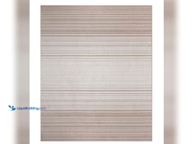 Lot 49-1631162 - Home Decorators Collection 6 ft. x 9 ft. Ivory Cassie Stripe Area Rug, Model # 64786, Slightly used....