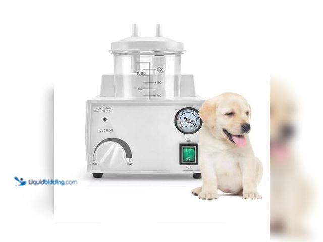 Lot 49-3467622 - Portable Veterinary Suction Machine 1000mL for Home Care, Model # B0CW9Y1YJS, Slightly used, Tested ...