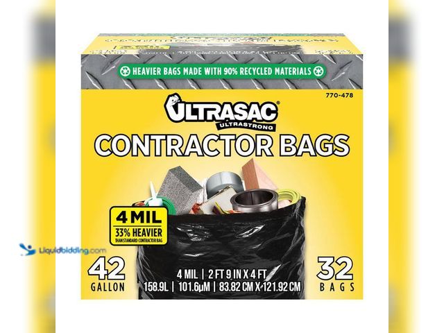 Lot 49-3539462 - Ultrasac
42 Gal. Contractor Trash Bag (32 Count) Unused