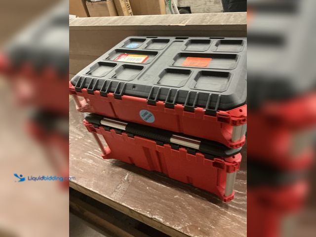 Lot 49-5487599 - Milwaukee PACKOUT, 22 in. Large Tool Box and 22 in. Medium Tool Box ProSystem Low Profile Handle (NO...