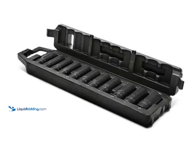 Lot 49-2020697 - Husky 1/2 in. Drive SAE 6-Point Deep Impact Socket Set with Storage Case (11-Piece), Model # H2DDIMP...