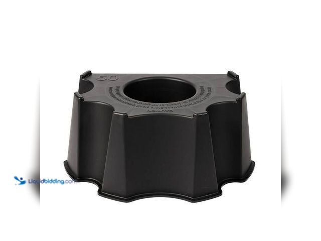 Lot 49-2000673 - RTS Home Accents 50 Gal. Rain Collection Accessory Barrel Black Stand, Model # 55100002008081, unuse...
