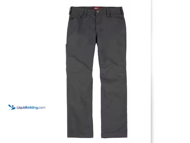 Lot 49-2020743 - Milwaukee Men's 36 in. x 32 in. Gray Cotton/Polyester Work Pants with 7 Pockets, Model # M650G-3632....