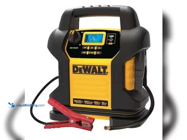 Lot 49-1569141 - DEWALT 1600 Peak Amp Jump Starter with Digital Compressor and USB Power Bank, Model # DXAEJ14, Sligh...